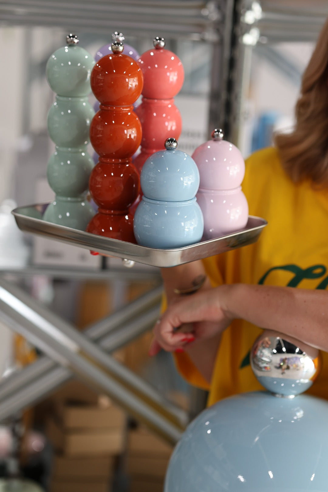 Bobbin Salt & Pepper Mill Coral Pink
