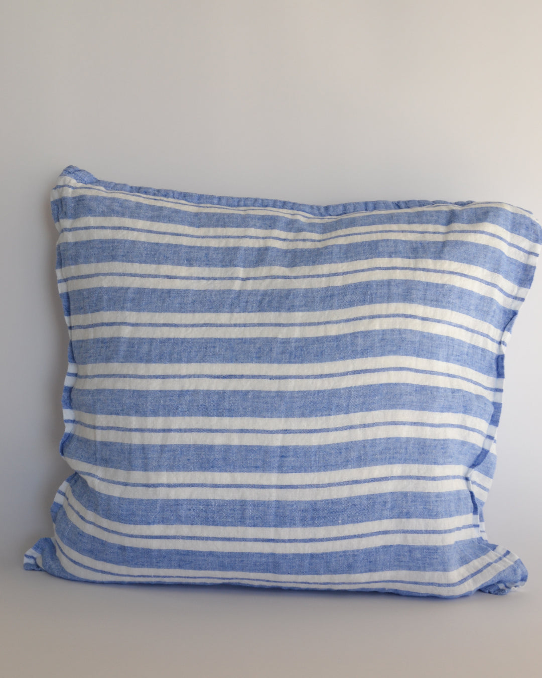 French Cushion Cover Large Blue Stripes