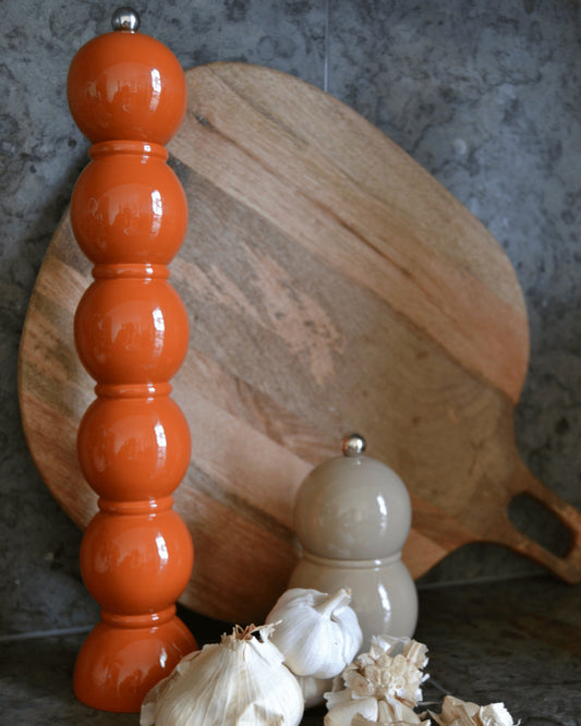 Small Bobbin Salt & Pepper Mill Beige