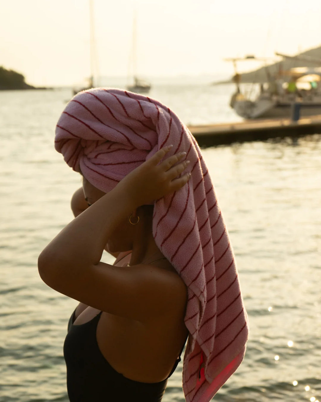 Bongusta Towels Pink & Red