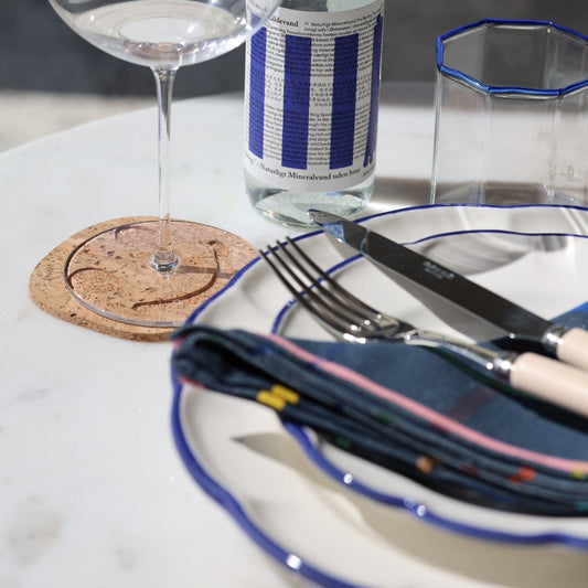 Dinner Plate Blue Line