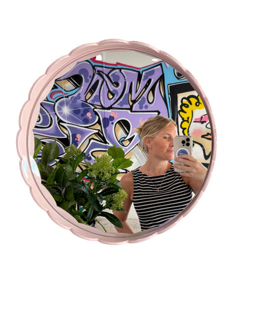 Scalloped Mirror Pink