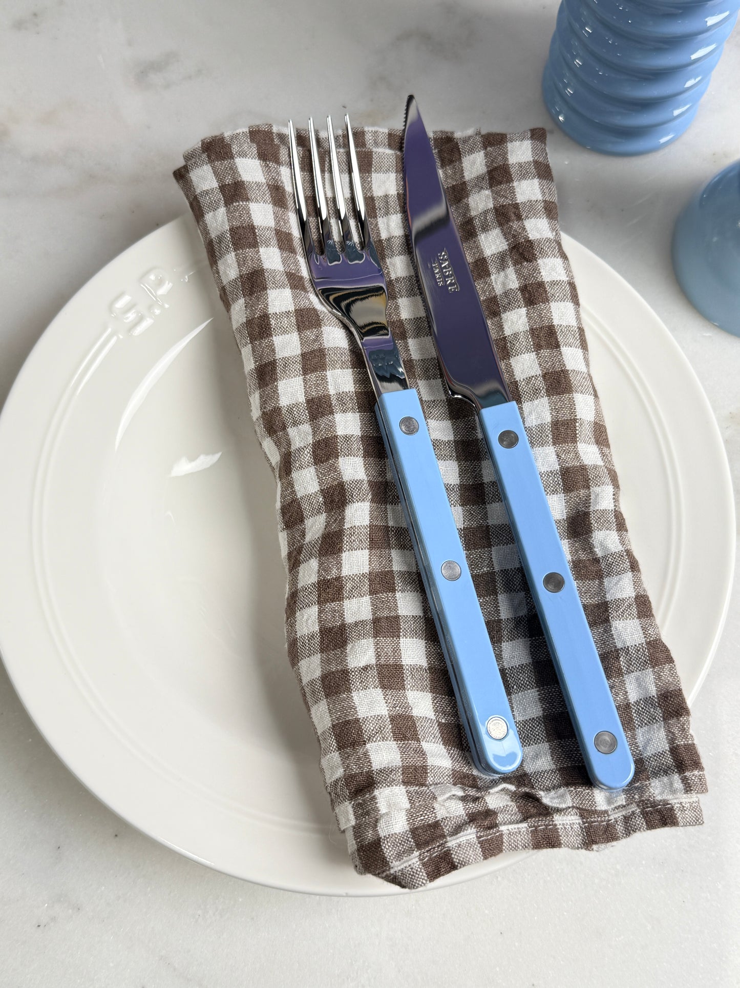 Set di posate Sabre da 24 pezzi, blu pastello