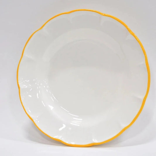 Pasta Plate Yellow Line