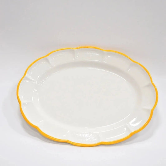 Oval Tray Yellow Line