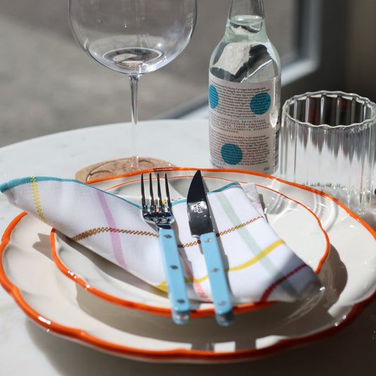 Dinner Plate Orange Line