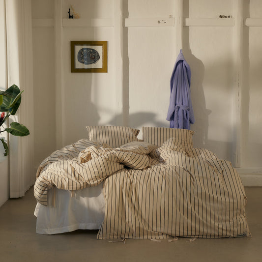 Bongusta Percale Dynebetræk Creme & Ink