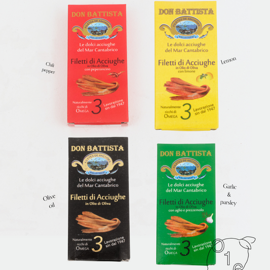 Anchoas en conserva con aceite de oliva