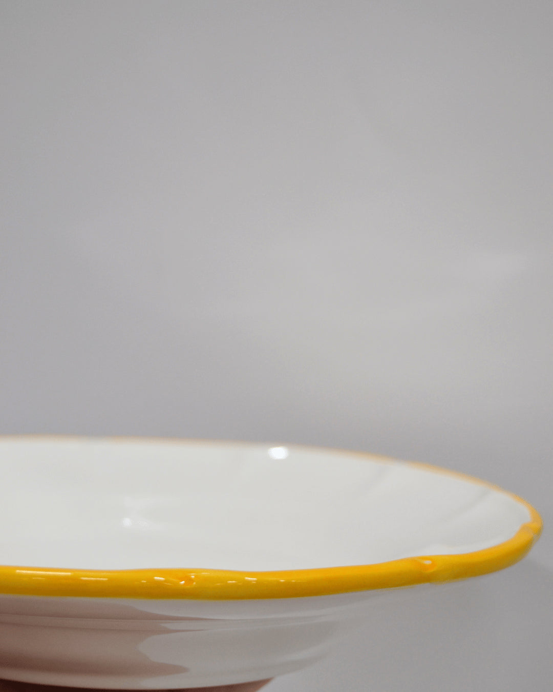 Pasta Plate Yellow Line