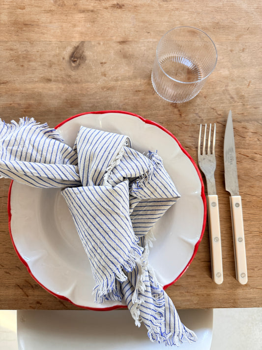 Pasta Plate Red Line