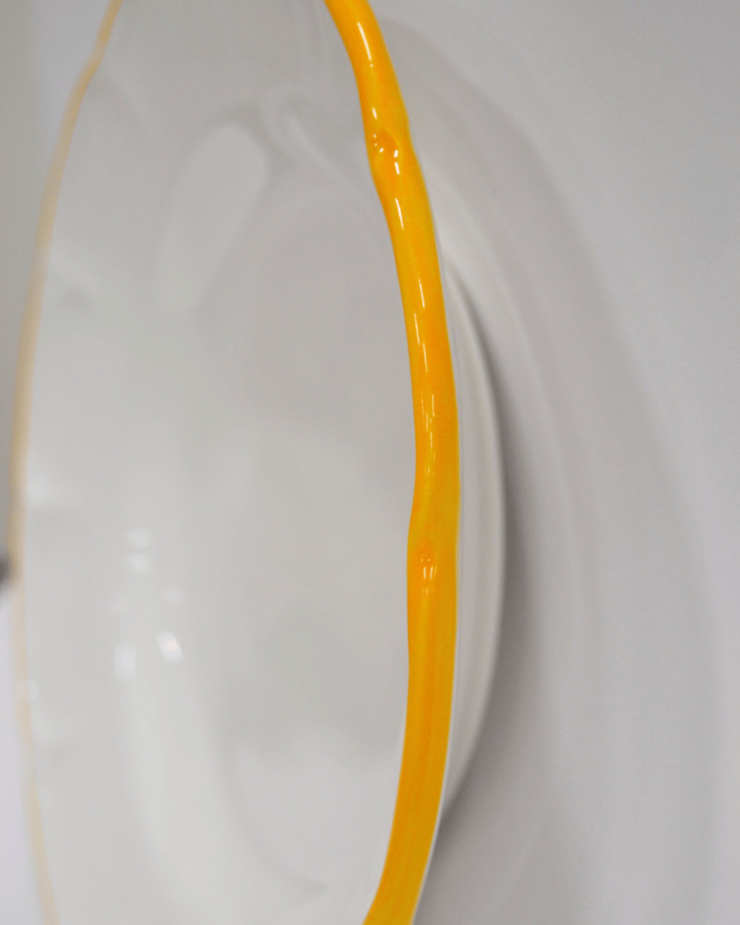 Pasta Plate Yellow Line