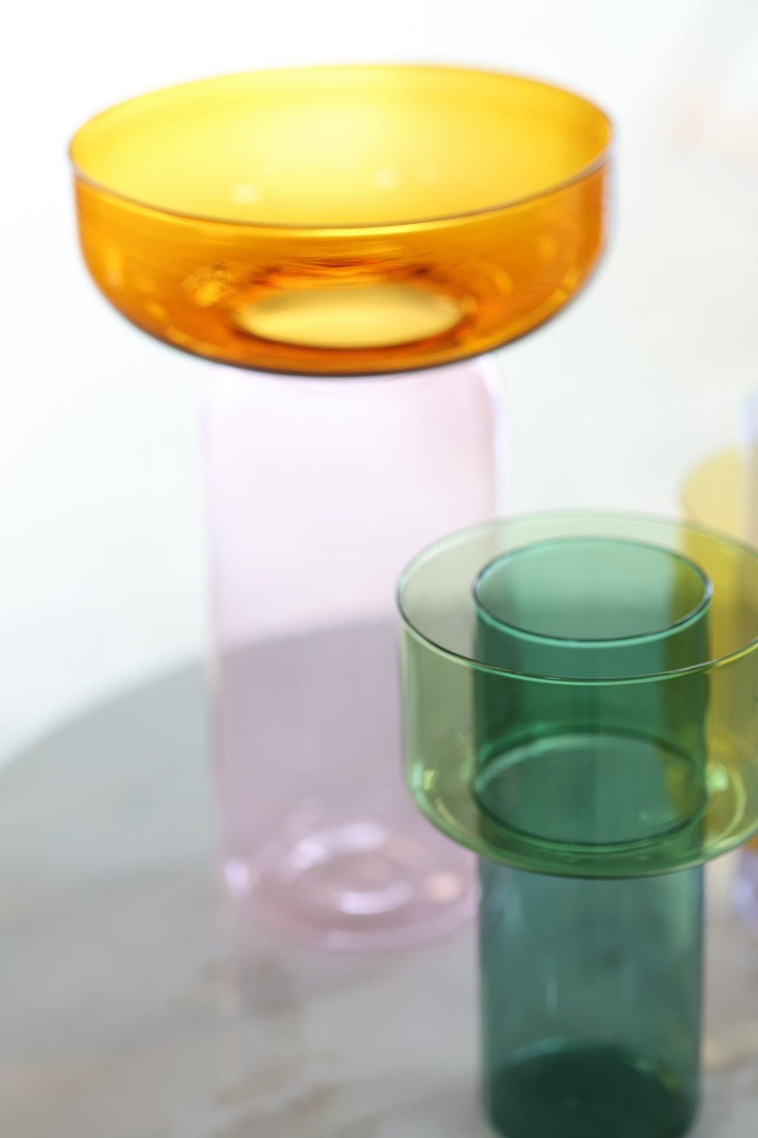Cylinder Vase Pink Amber