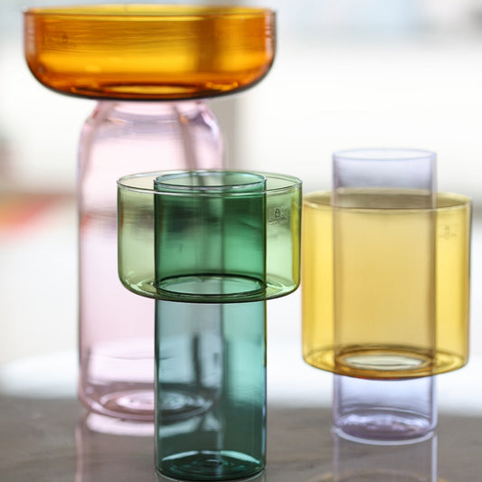 Vase Boreale Yellow & Purple