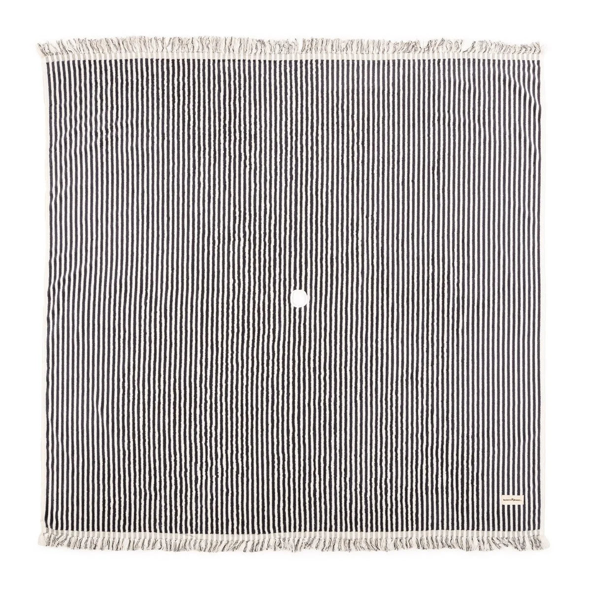 Beach Blanket Navy Blue Stripe