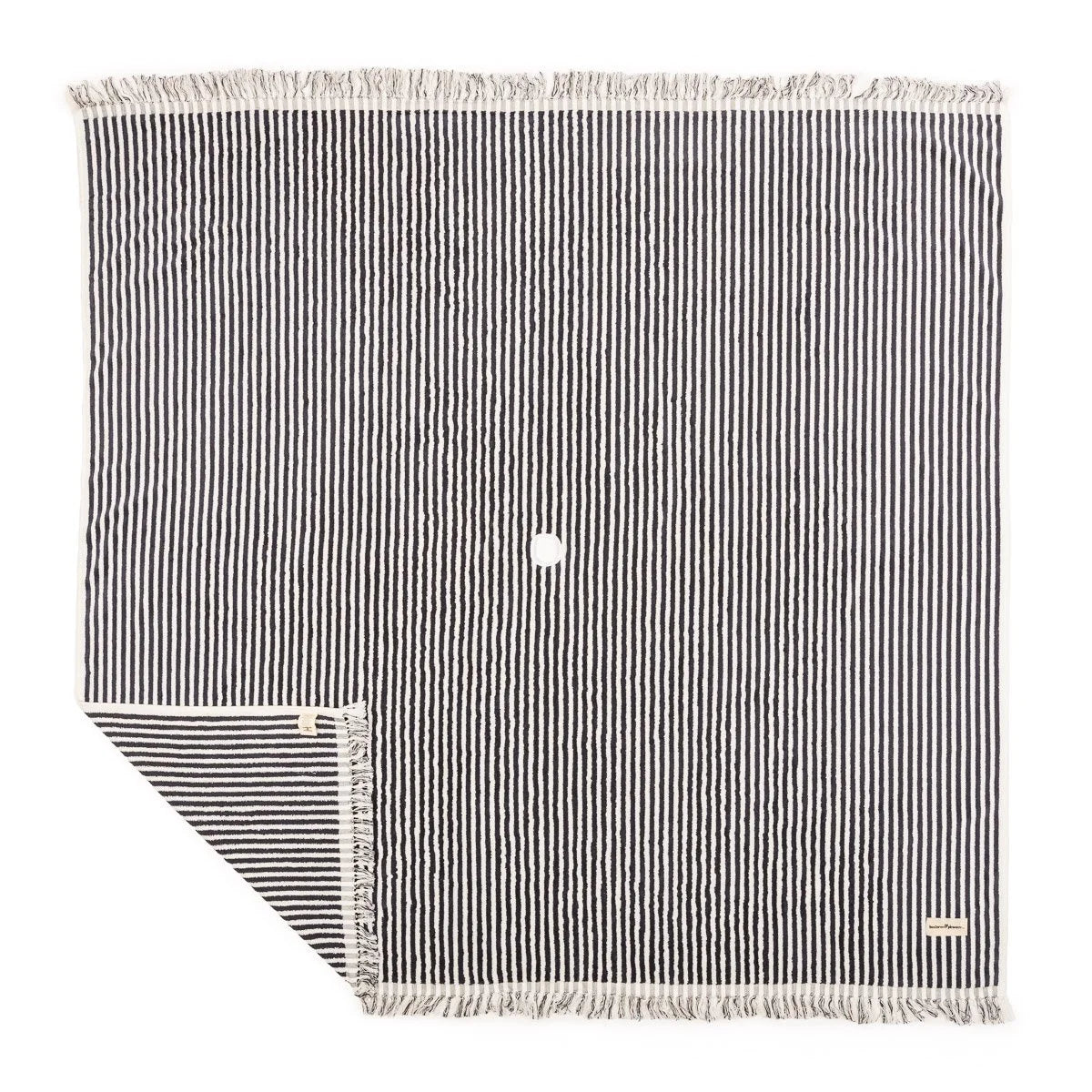 Beach Blanket Navy Blue Stripe