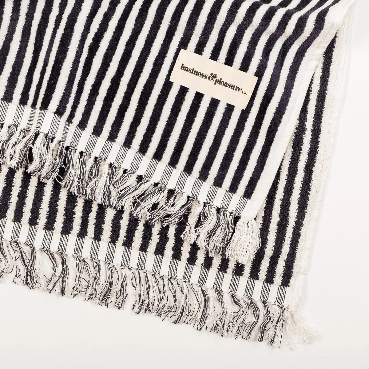 Beach Blanket Navy Blue Stripe