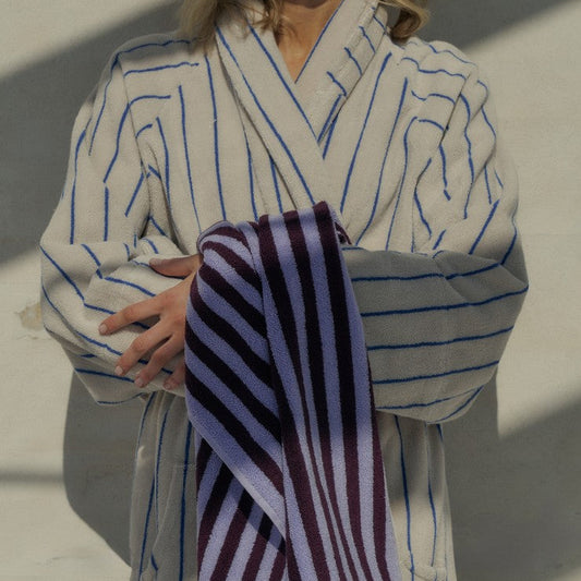 Bongusta Bathrobe Moonbeam & Ultramarine