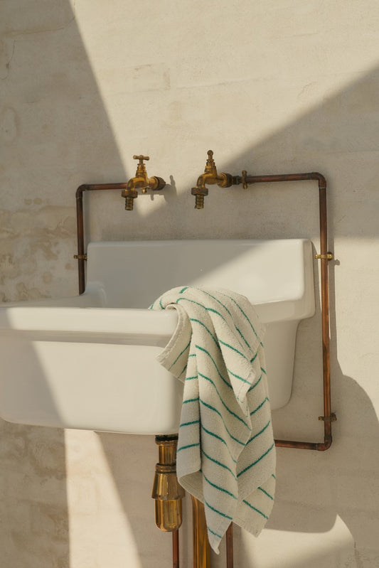 Bongusta Towels White & Green