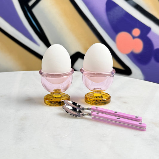 Juego de 2 porta huevos Cantine rosa