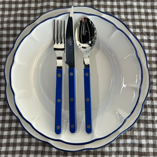 Blå dukning Mon Bistro