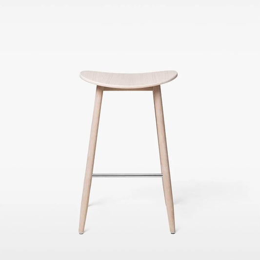 Massproductions Icha Bar Stool White Oiled Oak