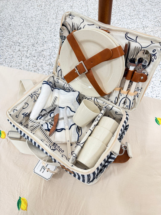 Picnic Set Navy Blue Stripe