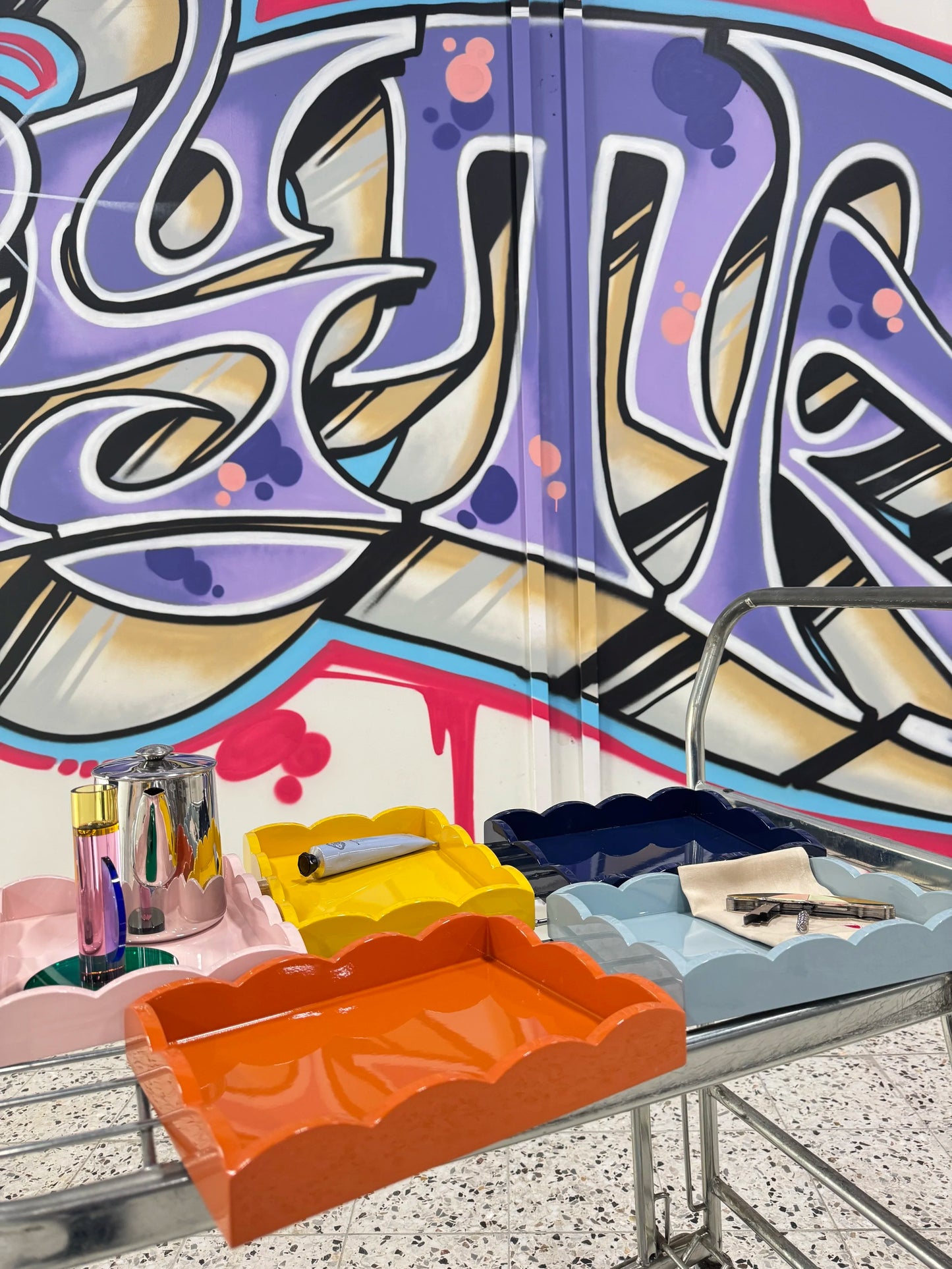 Scalloped Tray Yellow