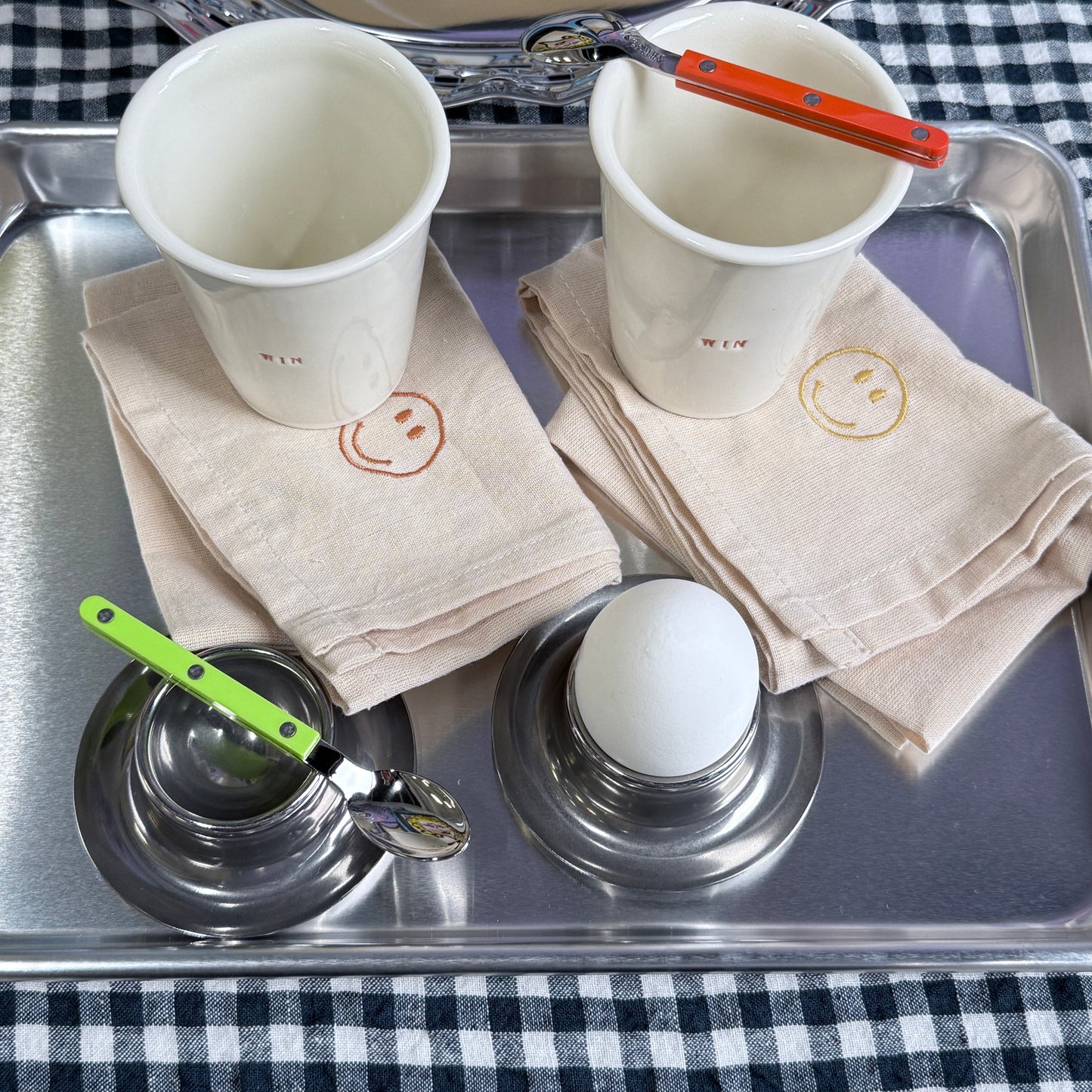 Midnatt Napkin Set Happy