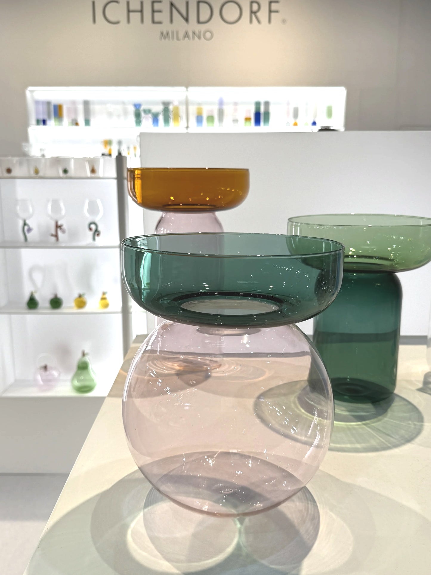 Vaso cilindrico rosa ambra