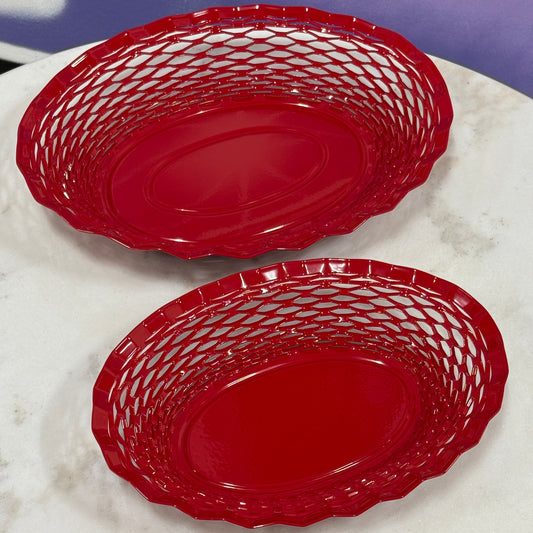 Bread Basket Large Red