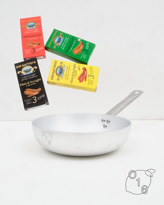 Sardellen in der Dose mit Knoblauch und Petersilie