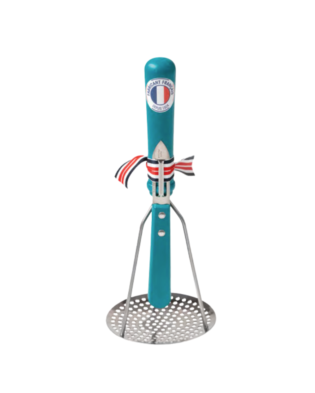 French Potato Masher and Peeler Blue