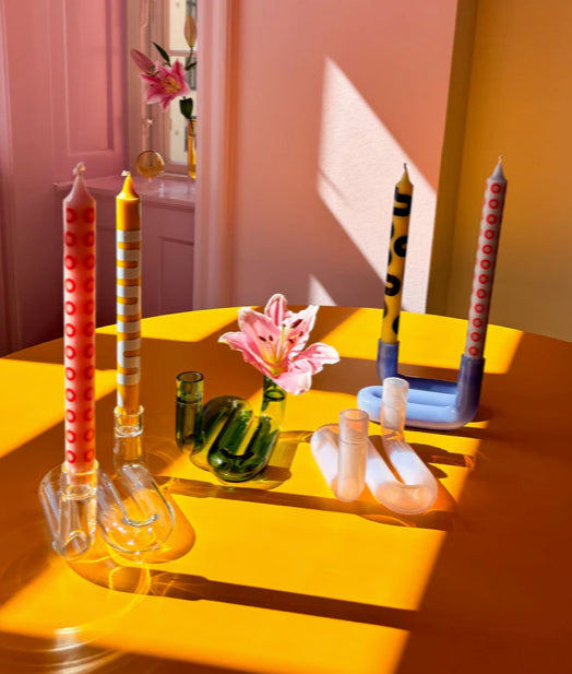 Candles Ochre and Rose