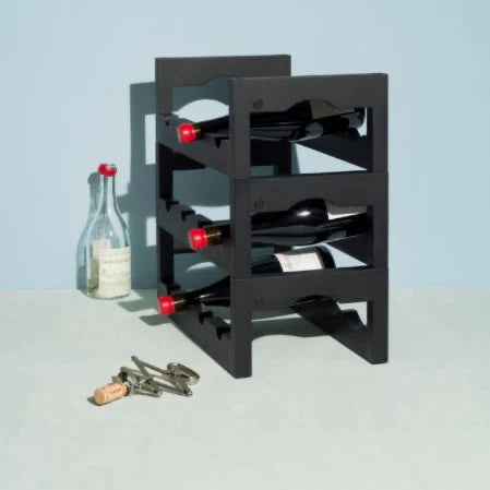 Massproductions Silo Stackable Wine Rack Black
