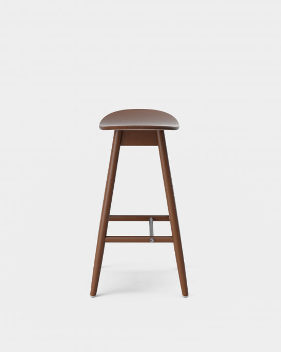 Massproductions Icha Bar Stool Walnut Stained Beech