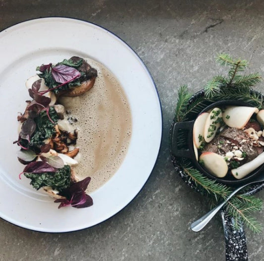 Dinner Plate Blue Line