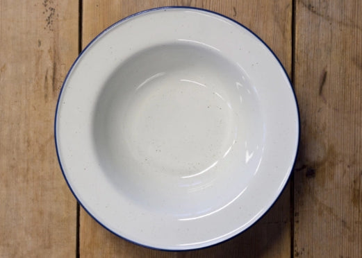 Pasta Plate Blue Line