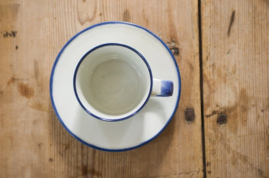 Coffee Cup with Saucer Blue Line