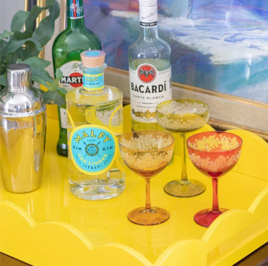 Scalloped Medium Tray Yellow