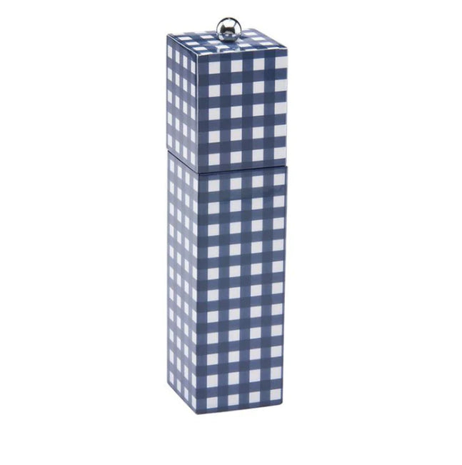 Navy Gingham Salt & Pepper Mill