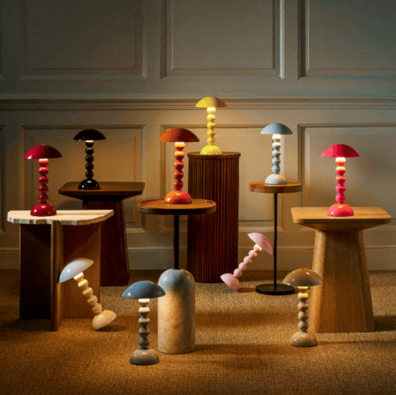 Bobbin LED Lamp Burgundy