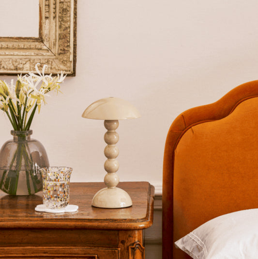 Bobbin LED Lamp Beige