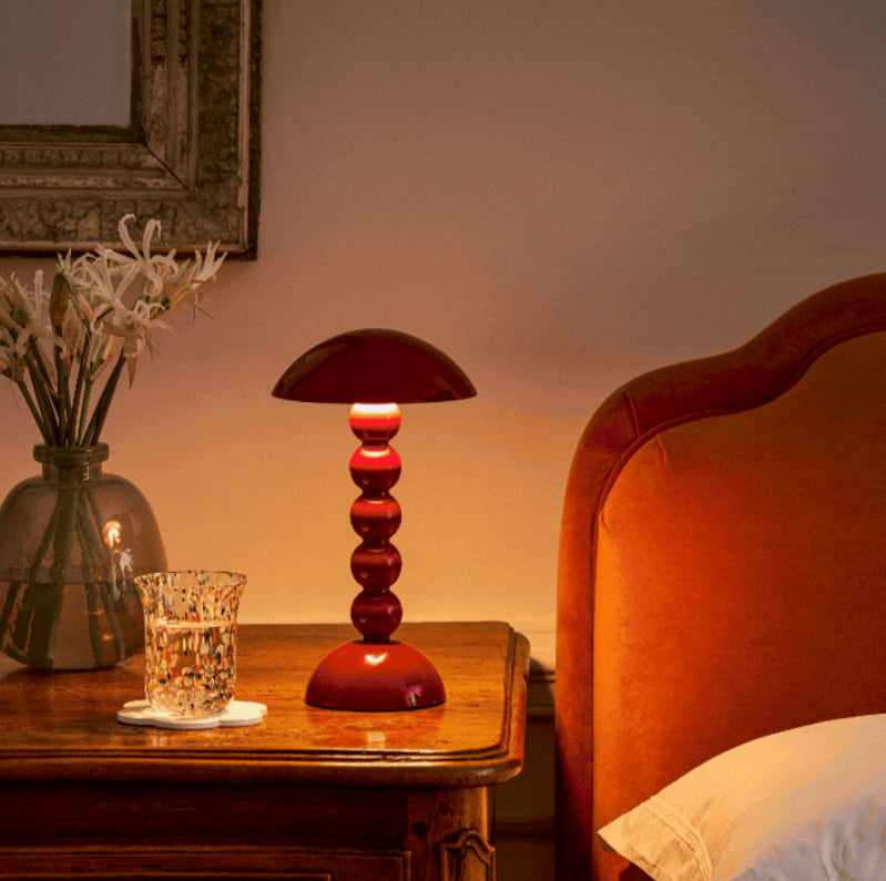Bobbin LED Lamp Burgundy