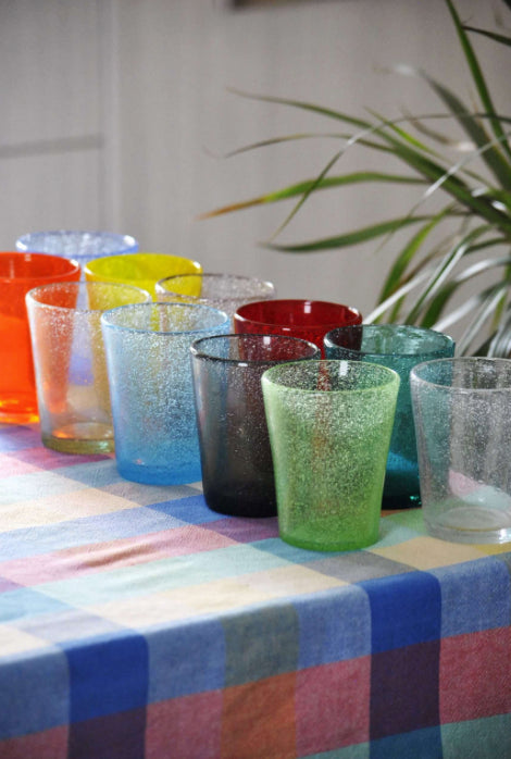 Bubble Water Glass Green