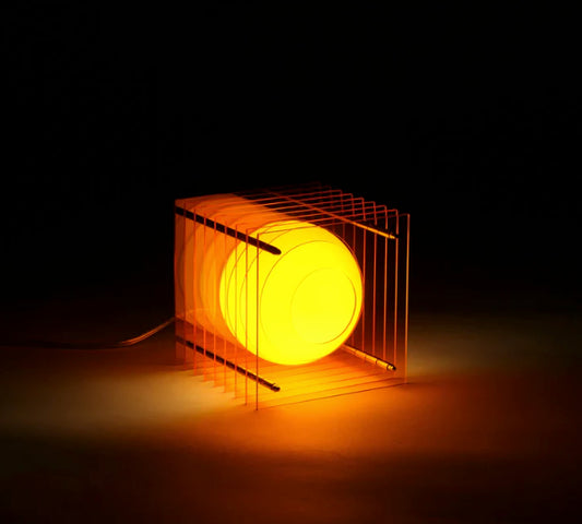 LOP Small Square Orange Lamp