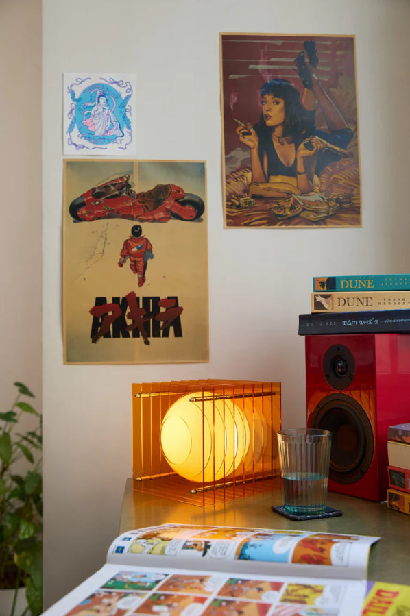 LOP Small Square Orange Lamp