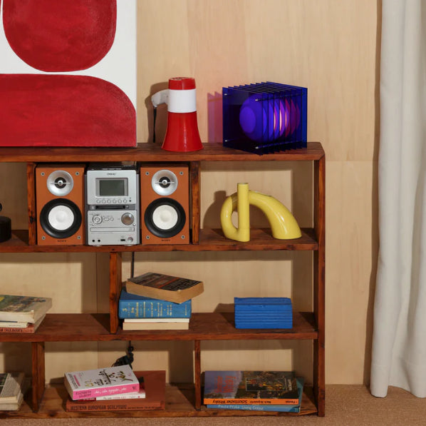 LOP Small Square Blue Lamp