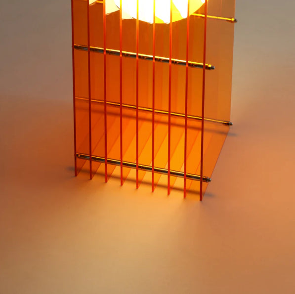 LOP Small Rectangle Orange Lamp