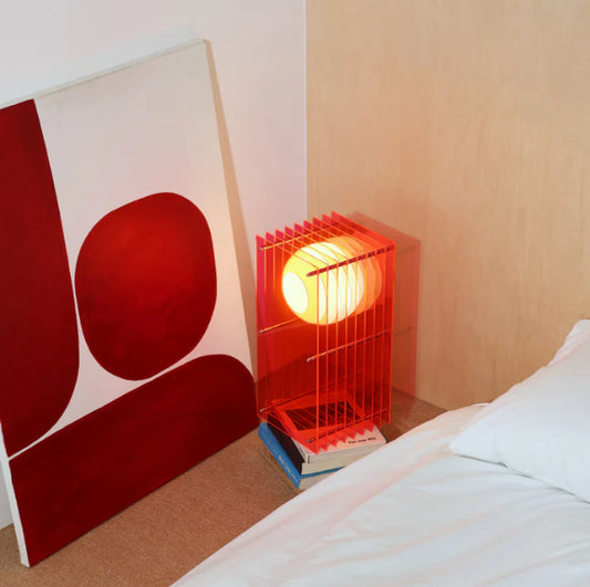 LOP Small Rectangle Pink Lamp