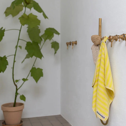 Bongusta Towels Pristine & Neon Yellow